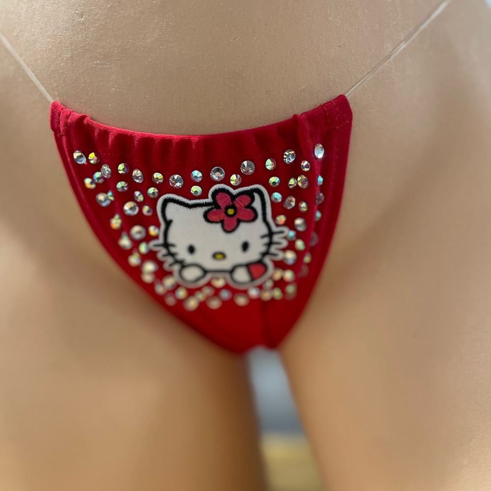 Red Rhinestone Bikini Set - Picture 8 of 11